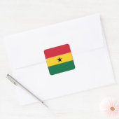 De nationale vlag van Ghana Vierkante Sticker (Envelop)
