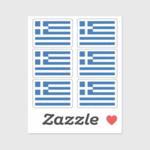 De nationale vlag van Griekenland pack van 6 Sticker