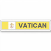 De nationale vlag van het Vaticaan Sticker (Voorkant)