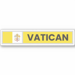 De nationale vlag van het Vaticaan Sticker