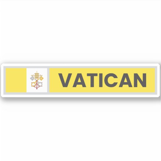 De nationale vlag van het Vaticaan Sticker (Voorkant)