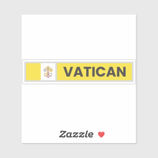 De nationale vlag van het Vaticaan Sticker (Vel)