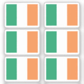 De nationale vlag van Ierland Collectie pack van 6 Sticker (Voorkant)