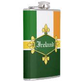 De Nationale vlag van Ierland, past met naam aan Heupfles (Rechts)