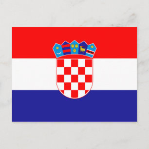 De nationale vlag van Kroatië Zastava Hrvatske Briefkaart