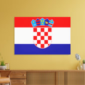 De nationale vlag van Kroatië Zastava Hrvatske Canvas Afdruk (Insitu (Woonkamer))