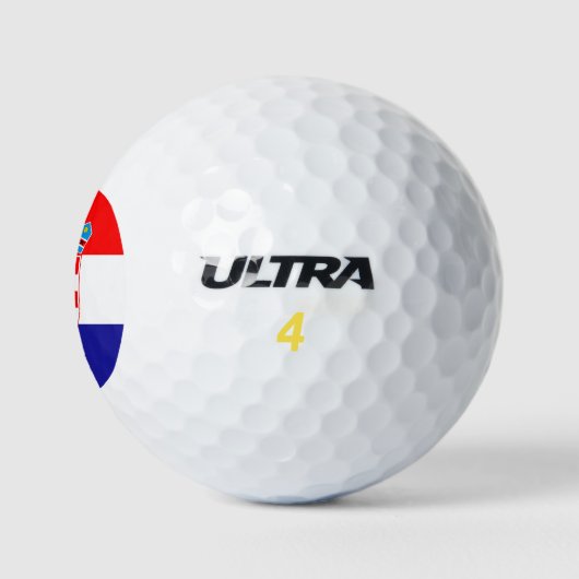 De nationale vlag van Kroatië Zastava Hrvatske Golfballen (Logo)