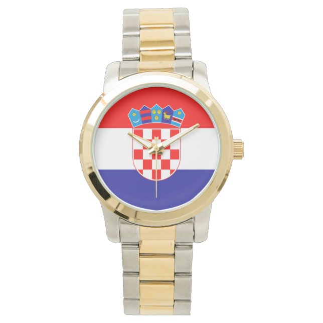 De nationale vlag van Kroatië Zastava Hrvatske Horloge (Voorkant)