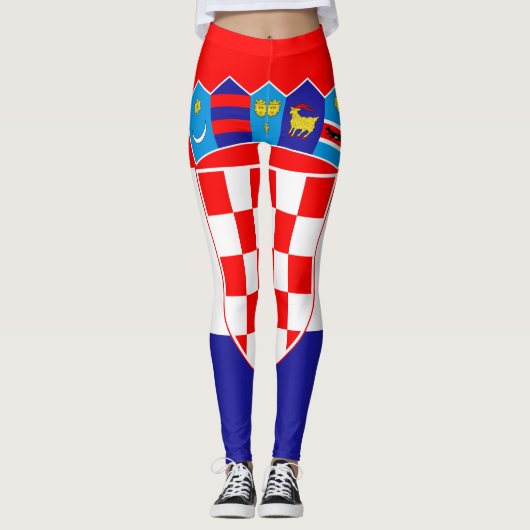 De nationale vlag van Kroatië Zastava Hrvatske Leggings (Voorkant)
