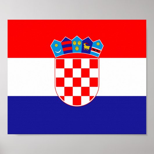 De nationale vlag van Kroatië Zastava Hrvatske Poster (Voorkant)