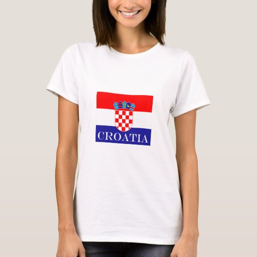 De nationale vlag van Kroatië Zastava Hrvatske T-shirt (Voorkant)
