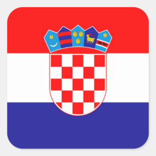 De nationale vlag van Kroatië Zastava Hrvatske Vierkante Sticker