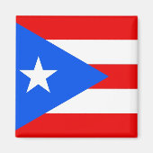 De nationale vlag van Puerto Rico Magneet (Voorkant)