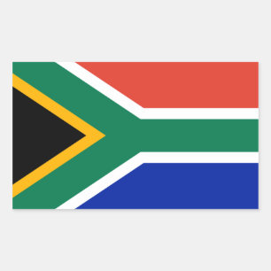 De Nationale Vlag van VIER Zuid-Afrika Rechthoekige Sticker
