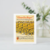 De nationale Wacht komt op de Propaganda van Briefkaart (Staand voorkant)