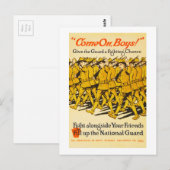 De nationale Wacht komt op de Propaganda van Briefkaart (Voorkant / Achterkant)