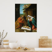 De nationaliteit Christi Geburt van Lorenzo Lotto Poster (Keuken)