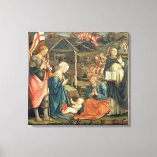 De nationaliteit met SS. Michael en Dominic, 1470  Canvas Afdruk