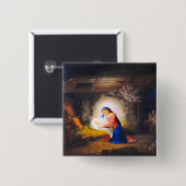 De nationaliteit van Christus Vierkante Button 5,1 Cm (Voorkant /achterkant)