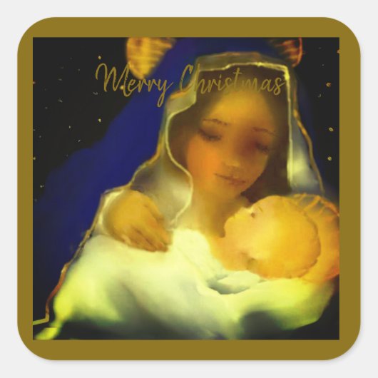 De nationaliteit van Christus Vierkante Sticker (Voorkant)
