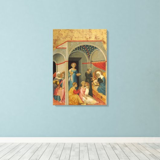 De nationaliteit van de maagd canvas afdruk (Insitu (Houten vloer))