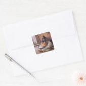 De nationaliteit van Gari Melchers Vierkante Sticker (Envelop)