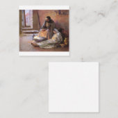 De nationaliteit van Gari Melchers Vierkante Visitekaartje (Voorkant / Achterkant)