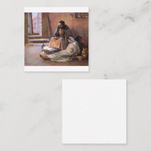 De nationaliteit van Gari Melchers Vierkante Visitekaartje (Voorkant / Achterkant)