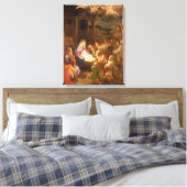 De nativiteit bij nacht, 1640 canvas afdruk (Insitu (Slaapkamer))