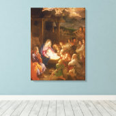 De nativiteit bij nacht, 1640 canvas afdruk (Insitu (Houten vloer))