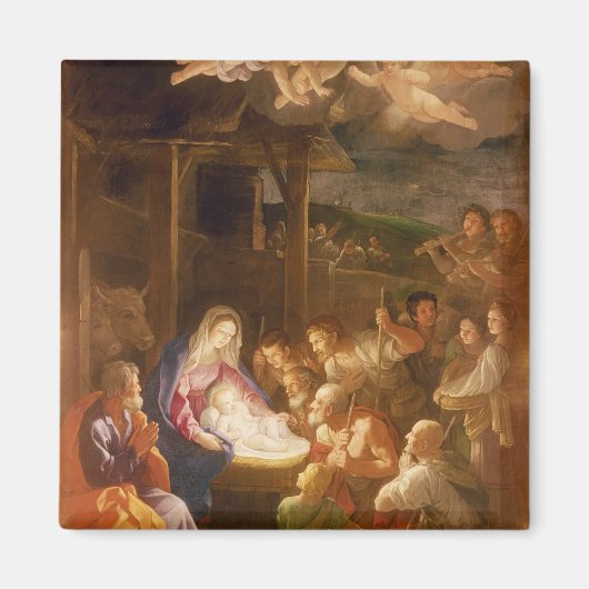 De nativiteit bij nacht, 1640 magneet (Voorkant)