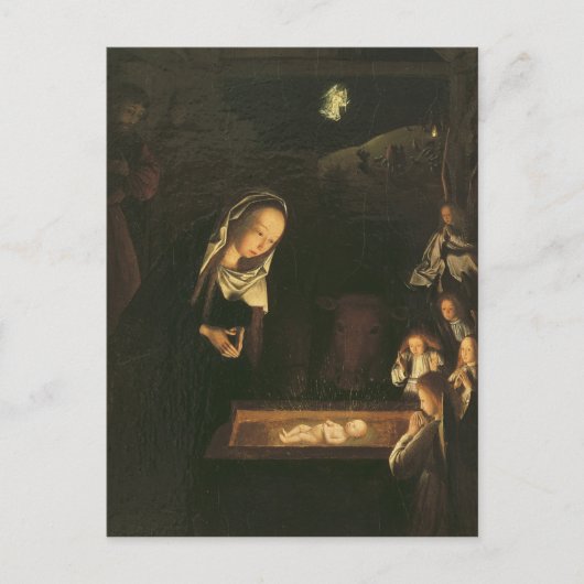De nativiteit bij nacht briefkaart (Voorkant)