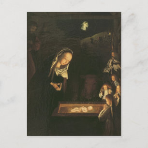De nativiteit bij nacht briefkaart