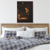 De nativiteit bij nacht (geboorte van Jezus, Kerst Canvas Afdruk (Insitu (Slaapkamer))