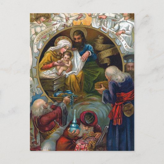 "De nativiteit" Briefkaart (Voorkant)