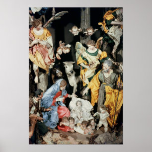 De nativiteit in Napels Poster