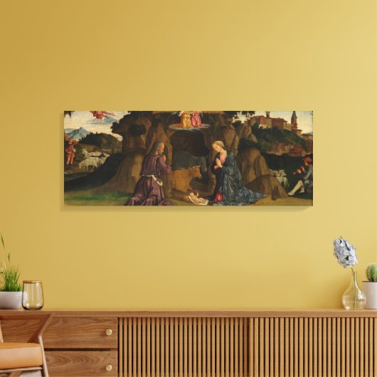 De nativiteit, jaren 1480 canvas afdruk (Insitu (Woonkamer))