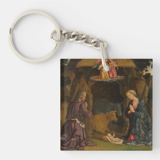 De nativiteit, jaren 1480 sleutelhanger (Voorkant)