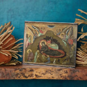 De nativiteit (olie op het paneel) fotoplaat (Zijkant)