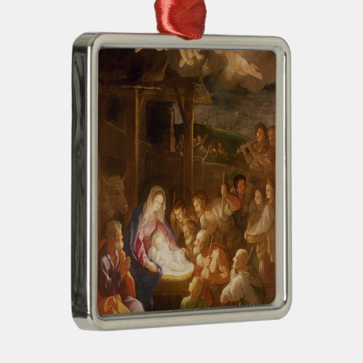 De nativiteit 's nachts, 1640 metalen ornament (Rechts)