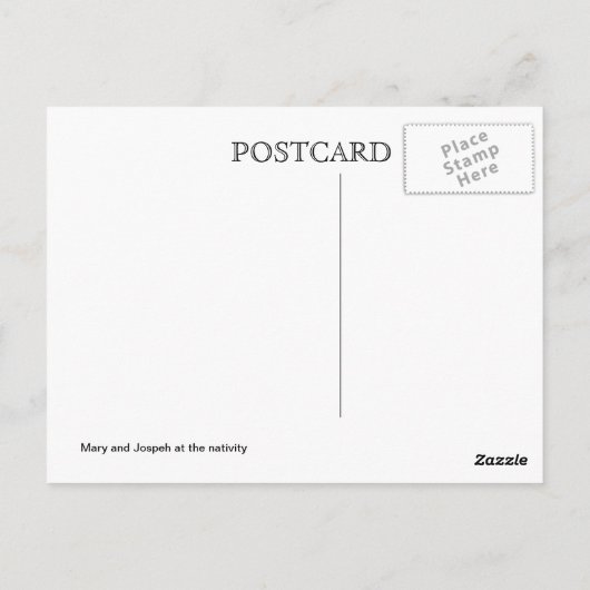 De Nativiteitskaart Briefkaart (Achterkant)
