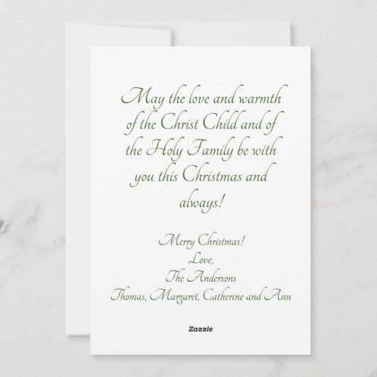 De nativiteitskerst feestdagenkaart (Achterkant)