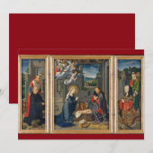 De nativiteitsscène Jezus Christus Religieuze schi Feestdagenkaart (Voorkant / Achterkant)