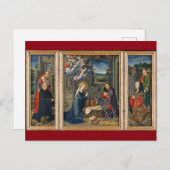 De nativiteitsscène mooie kerst in religie briefkaart (Voorkant / Achterkant)