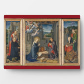 De nativiteitsscène mooie kerst in religie fotoplaat (voorkant)