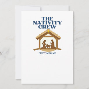 De Nativity Crew Faith Matching Family Feestdagenkaart