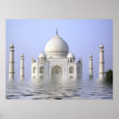 De natte Taj-druk Poster (Voorkant)