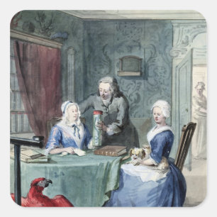 De naturalist vierkante sticker