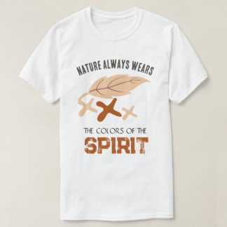 "De natuur draagt altijd" blad T-shirt