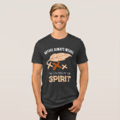 "De natuur draagt altijd" blad Tri-Blend Shirt (Voorkant volledig)